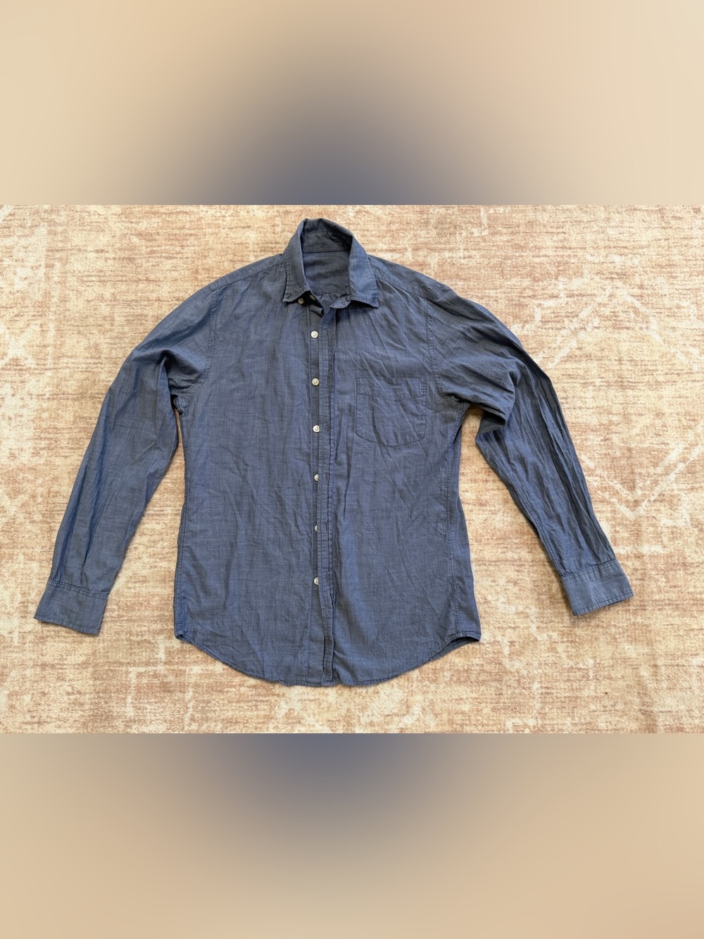 J. Crew Men's Navy Button-Down Long-Sleeve Shirt